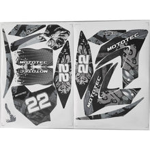 MotoTec 36v Demon Lithium Dirt Bike Sticker Kit White - view 2