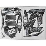 MotoTec 36v Demon Lithium Dirt Bike Sticker Kit White - Demon-36v-790w-Demon-Sticker-Kit-White