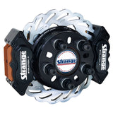 Strange Evolution DDM Dual Rear Brake Kit | For Strange 3.150″ Ford 8.8 Housing Ends | Evolution S Rotors & Billet Evolution 4 Calipers | With DRM-35 Metallic Pads