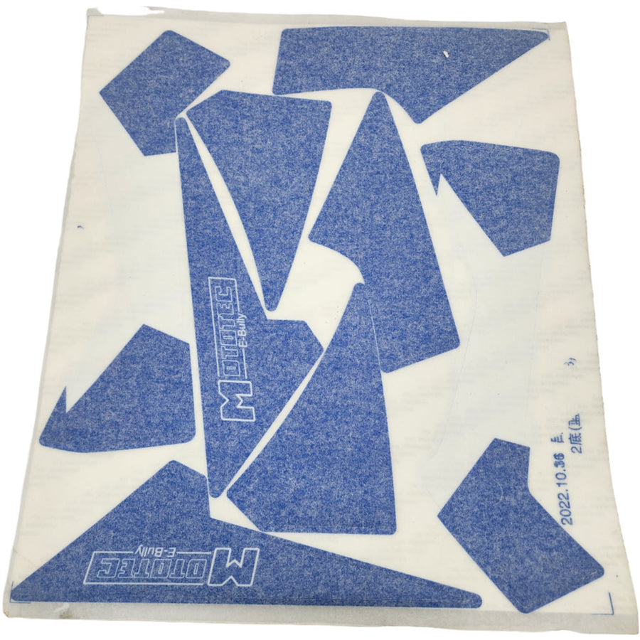 MotoTec E-Bully 36v Sticker Kit Blue - view 2