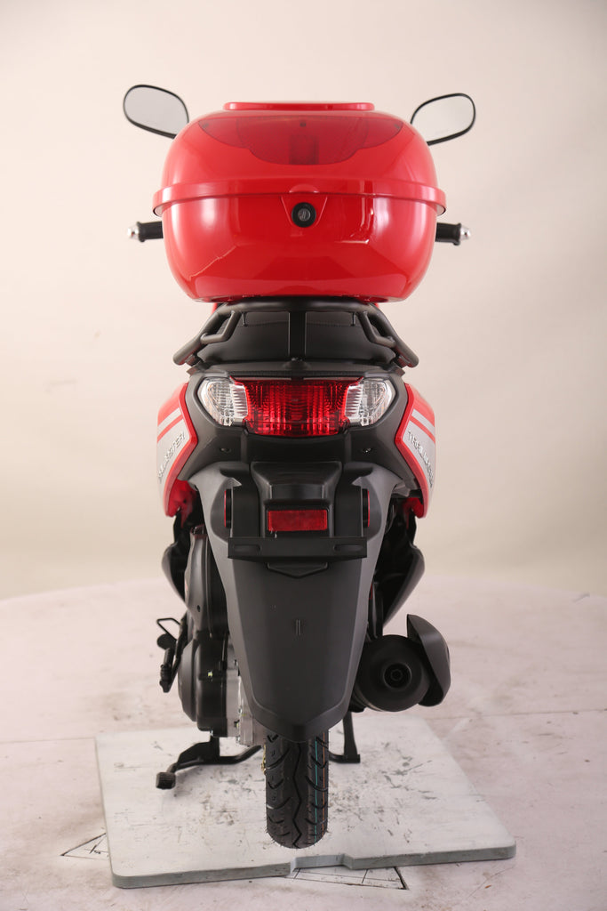 TrailMaster Flash 50cc Street Scooter, CVT Automatic, LED Lights, Rear Trunk Included, Ships Fully Assembled