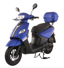 TrailMaster Flash 50cc Street Scooter, CVT Automatic, LED Lights, Rear Trunk Included, Ships Fully Assembled