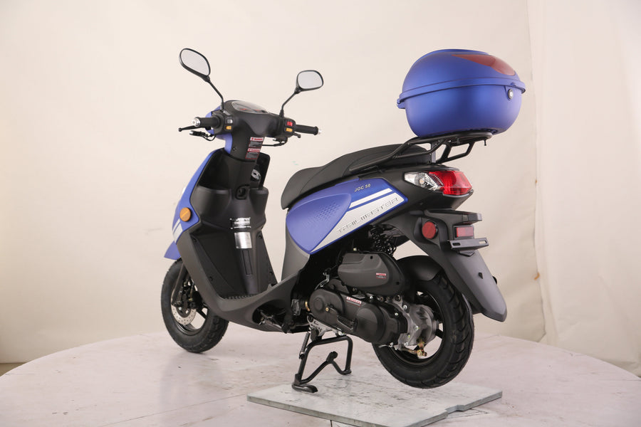 TrailMaster Flash 50cc Street Scooter, CVT Automatic, LED Lights, Rear Trunk Included, Ships Fully Assembled