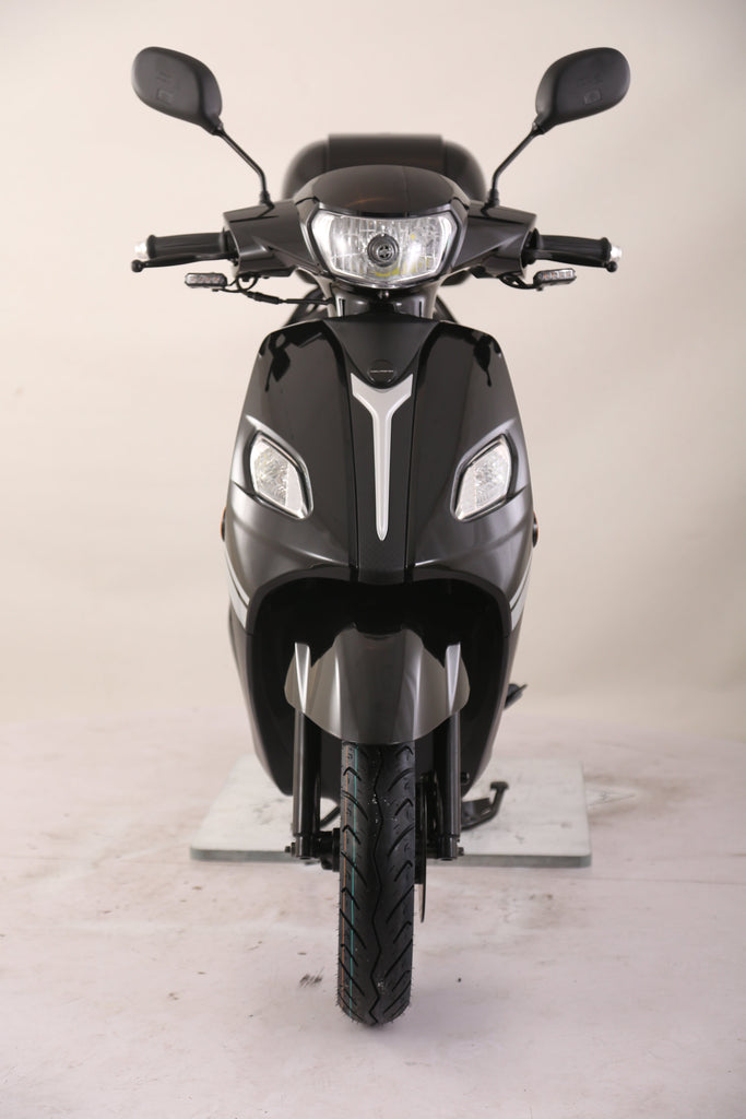TrailMaster Flash 50cc Street Scooter, CVT Automatic, LED Lights, Rear Trunk Included, Ships Fully Assembled