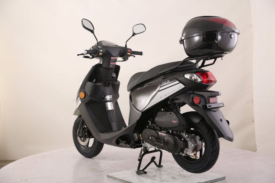 TrailMaster Flash 50cc Street Scooter, CVT Automatic, LED Lights, Rear Trunk Included, Ships Fully Assembled