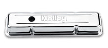 Load image into Gallery viewer, SBC Chrome Valve Covers w/Holley Logo - Short