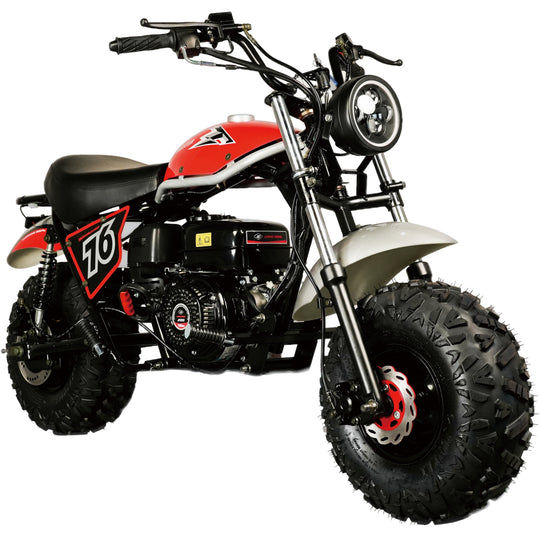TrailMaster Hurricane 200X PRO Mini Bike, 196cc 6.5hp with Electric Start, Torque Converter, Dual Disc Brakes, Front & Rear Suspension, LED Headlight
