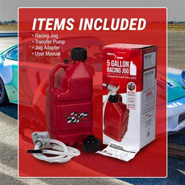 Tera Electric Fuel Transfer Pump & 5 Gallon Fuel Jug - Lee Motorsports