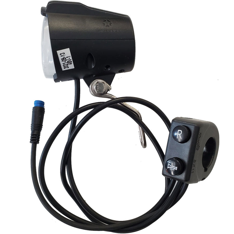 MotoTec 48v 700w Folding Trike Headlight/Horn V2 - view 2