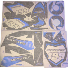 MotoTec 36v/48v Pro Dirt Bike Sticker Kit - Blue – view 2