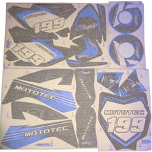 MotoTec 36v/48v Pro Dirt Bike Sticker Kit - Blue