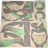 MotoTec 36v/48v Pro Dirt Bike Sticker Kit - Green - Pro-36v-48v-Sticker-Kit-Green