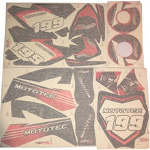 MotoTec 36v/48v Pro Dirt Bike Sticker Kit - Red