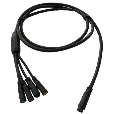 MotoTec 48v 700w Folding Trike 3 Speed Wire Harness 4 Connector V2