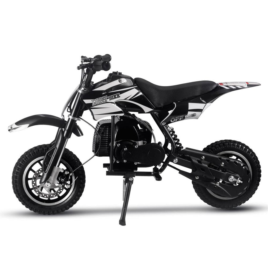 MotoTec Alien 50cc 2-Stroke Kids Gas Dirt Bike Black – view 2