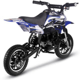 MotoTec Alien 50cc 2-Stroke Kids Gas Dirt Bike Blue – view 3