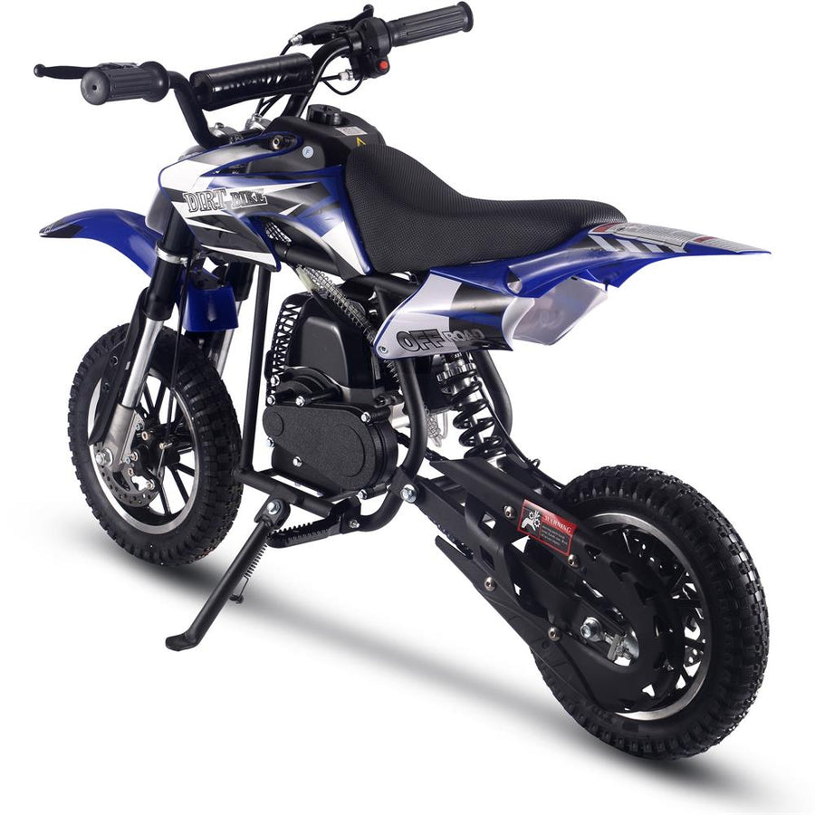 MotoTec Alien 50cc 2-Stroke Kids Gas Dirt Bike Blue – view 4
