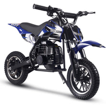 MotoTec Alien 50cc 2-Stroke Kids Gas Dirt Bike Blue – view 6