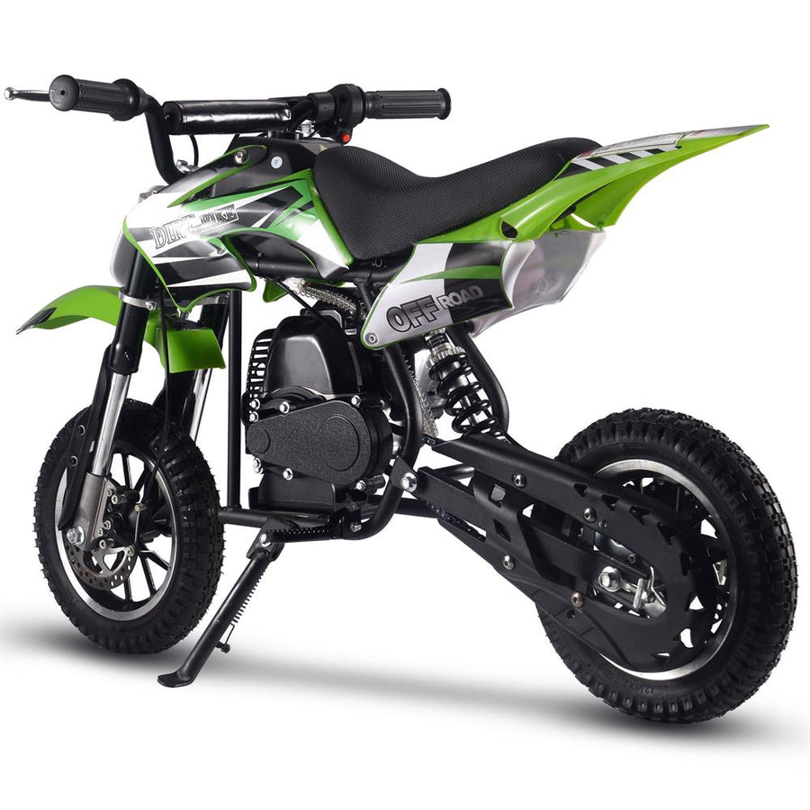 MotoTec Alien 50cc 2-Stroke Kids Gas Dirt Bike Green – view 3