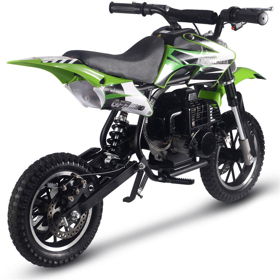 MotoTec Alien 50cc 2-Stroke Kids Gas Dirt Bike Green – view 4