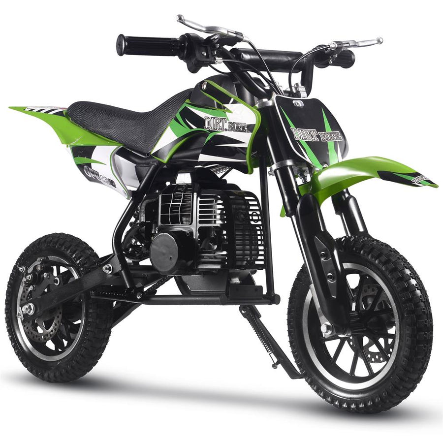 MotoTec Alien 50cc 2-Stroke Kids Gas Dirt Bike Green – view 6