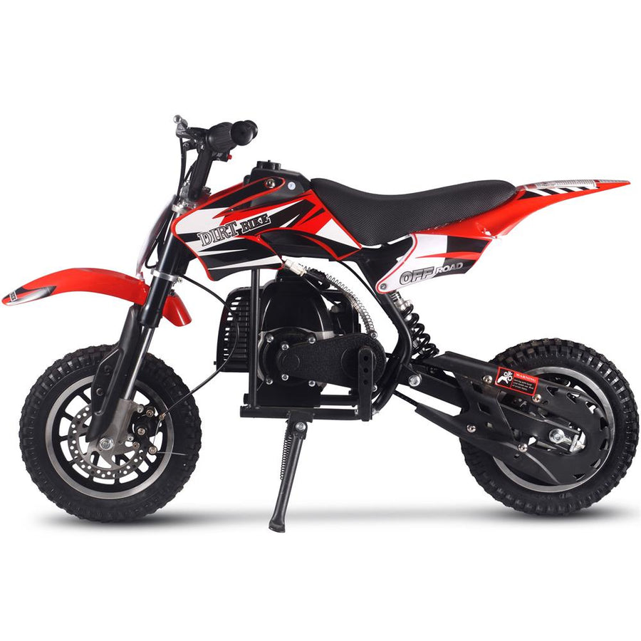 MotoTec Alien 50cc 2-Stroke Kids Gas Dirt Bike Red – view 5
