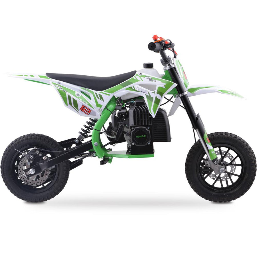 MotoTec Villain 52cc 2-Stroke Kids Gas Dirt Bike Green – view 3