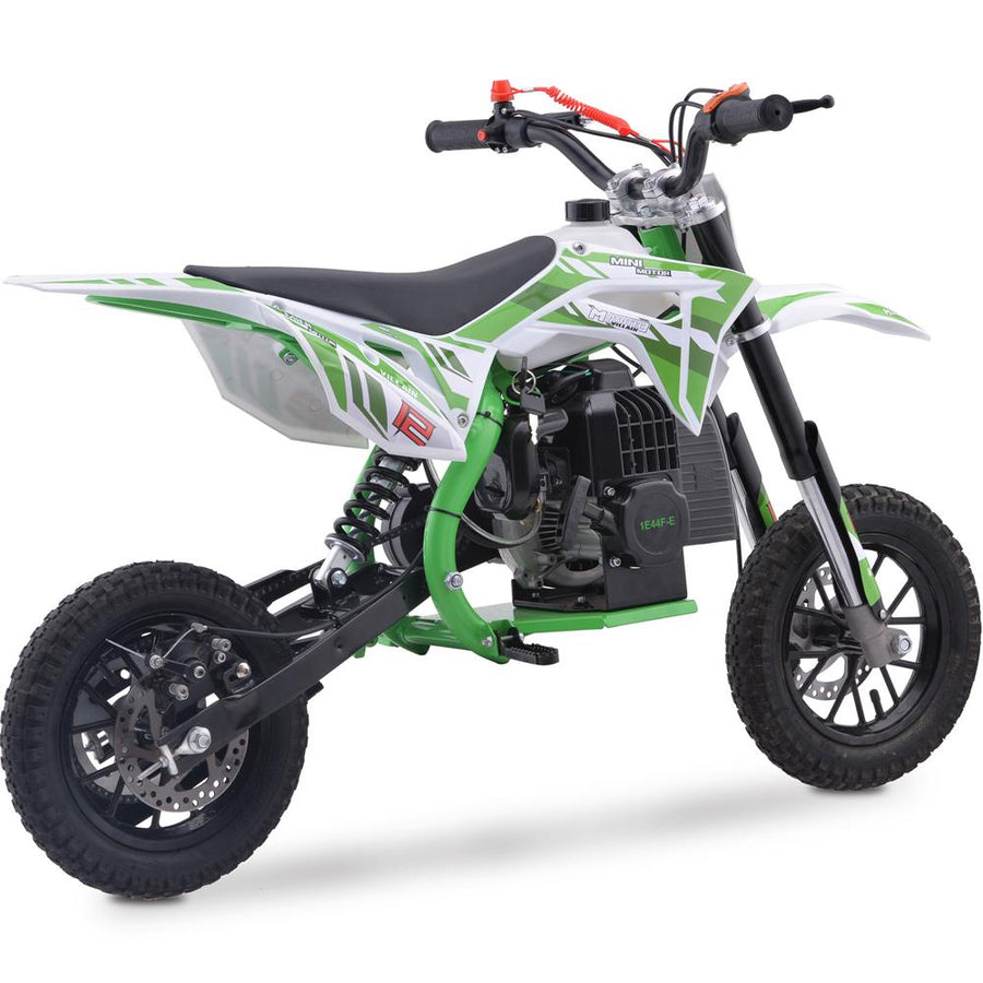 MotoTec Villain 52cc 2-Stroke Kids Gas Dirt Bike Green – view 5