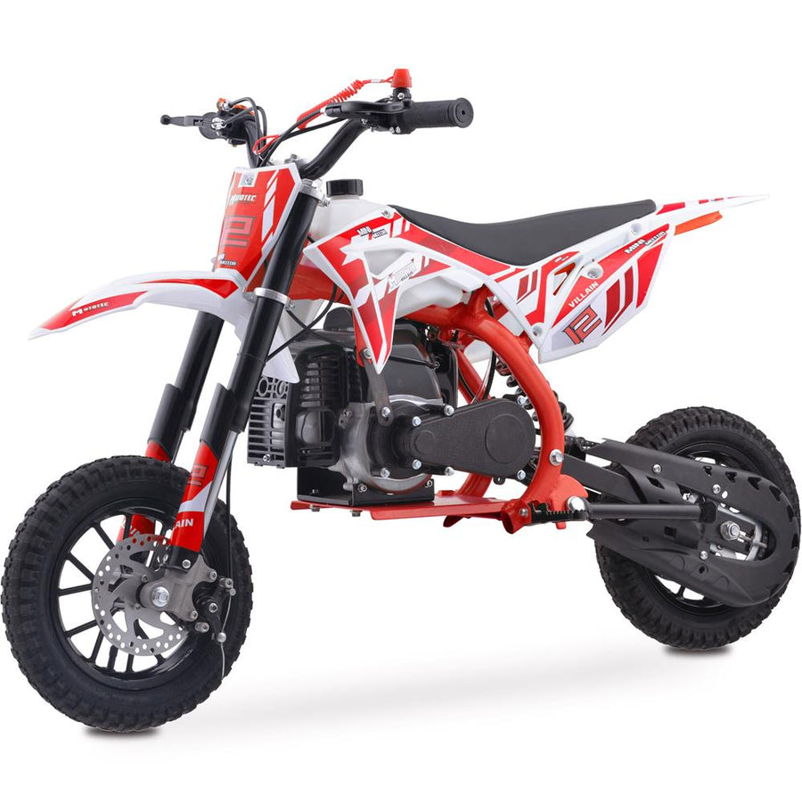 MotoTec Villain 52cc 2-Stroke Kids Gas Dirt Bike Red – view 4