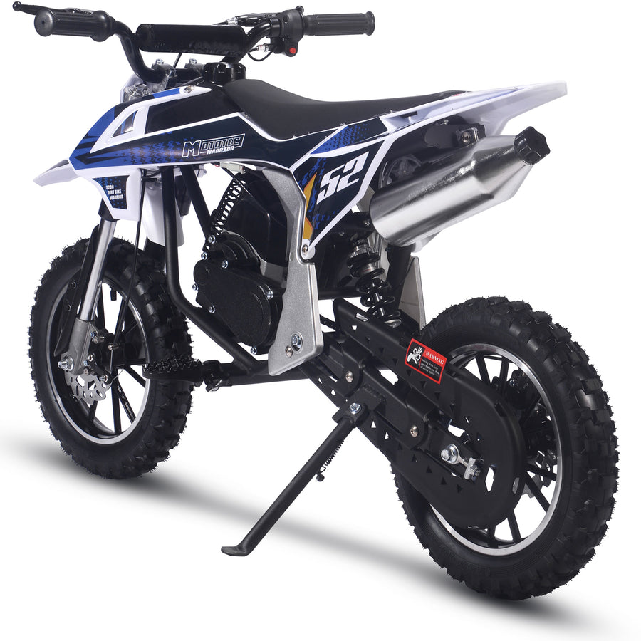 MotoTec Warrior 52cc 2-Stroke Kids Gas Dirt Bike Black – view 4