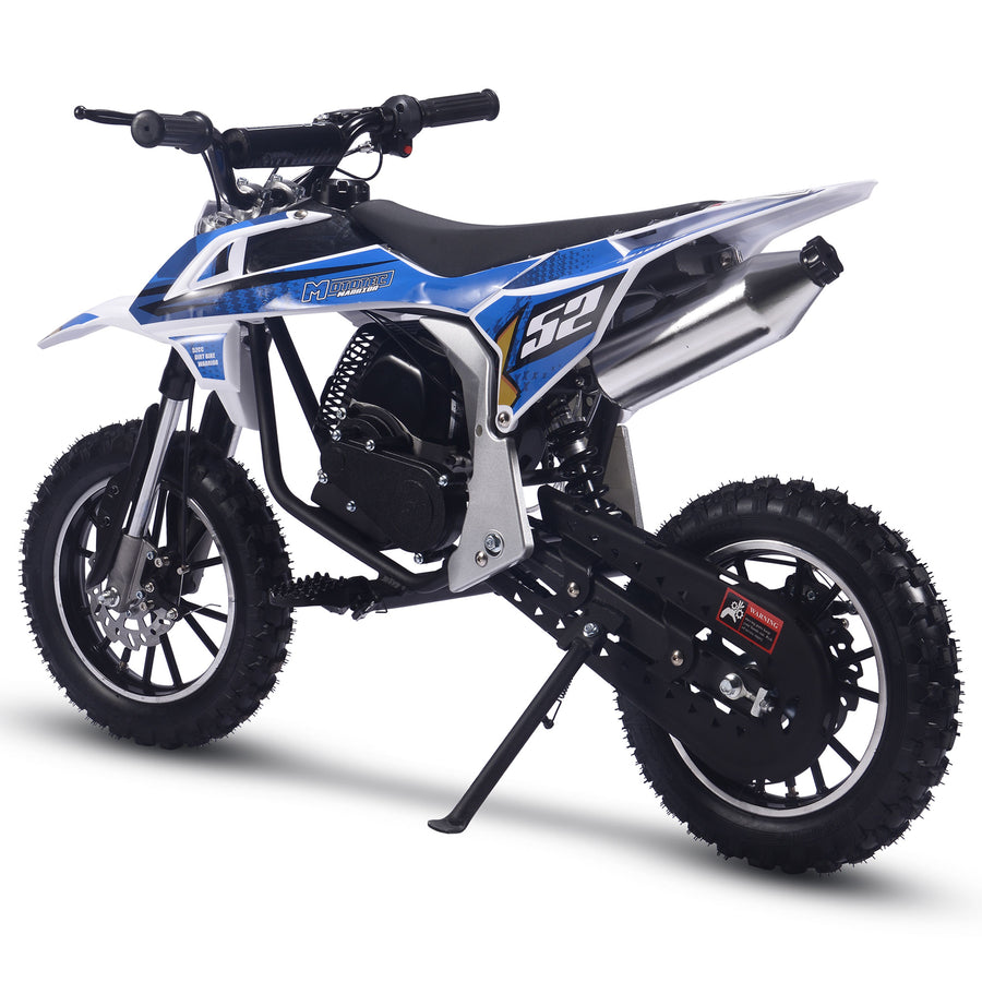MotoTec Warrior 52cc 2-Stroke Kids Gas Dirt Bike Blue – view 4