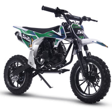Load image into Gallery viewer, MotoTec Warrior 52cc 2-Stroke Kids Gas Dirt Bike Green