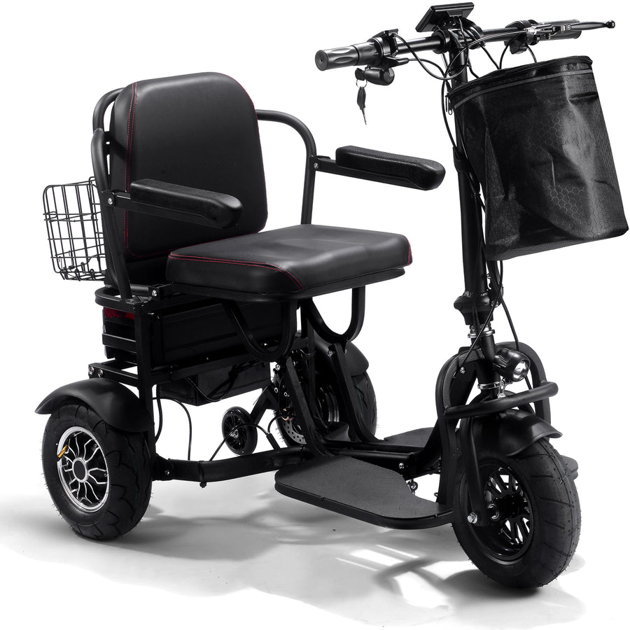 MotoTec Folding Mobility Electric Trike 48v 1000w Dual Motor Lithium Black – view 2