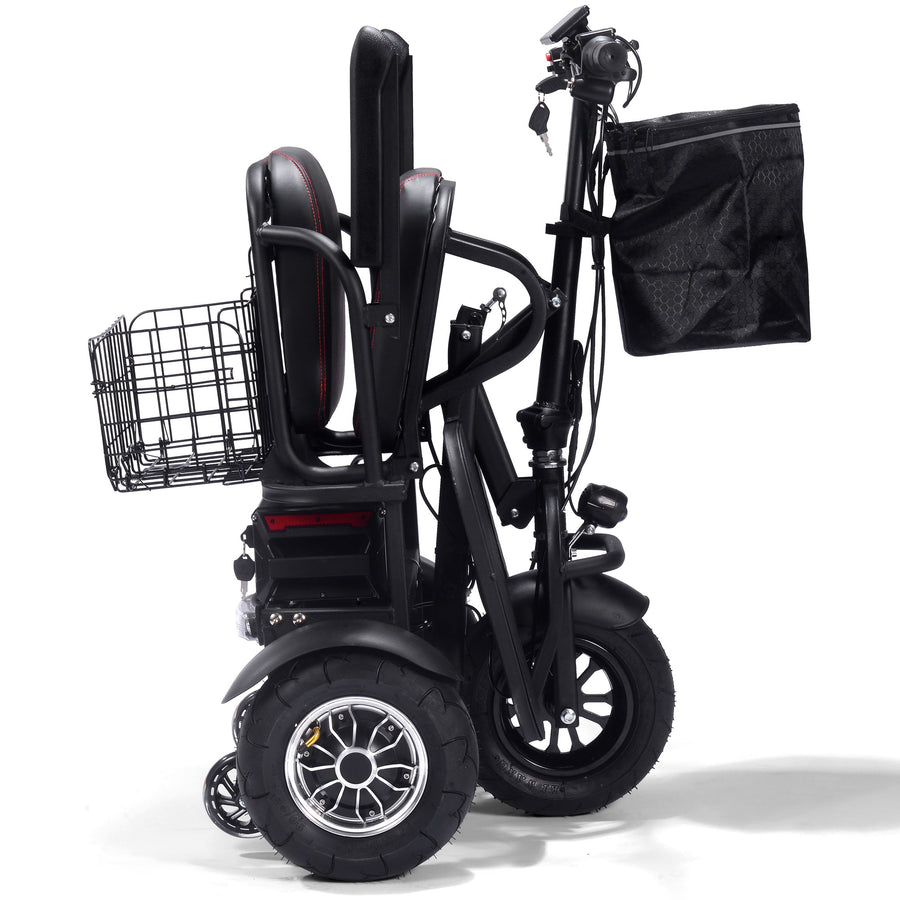 MotoTec Folding Mobility Electric Trike 48v 1000w Dual Motor Lithium Black – view 7