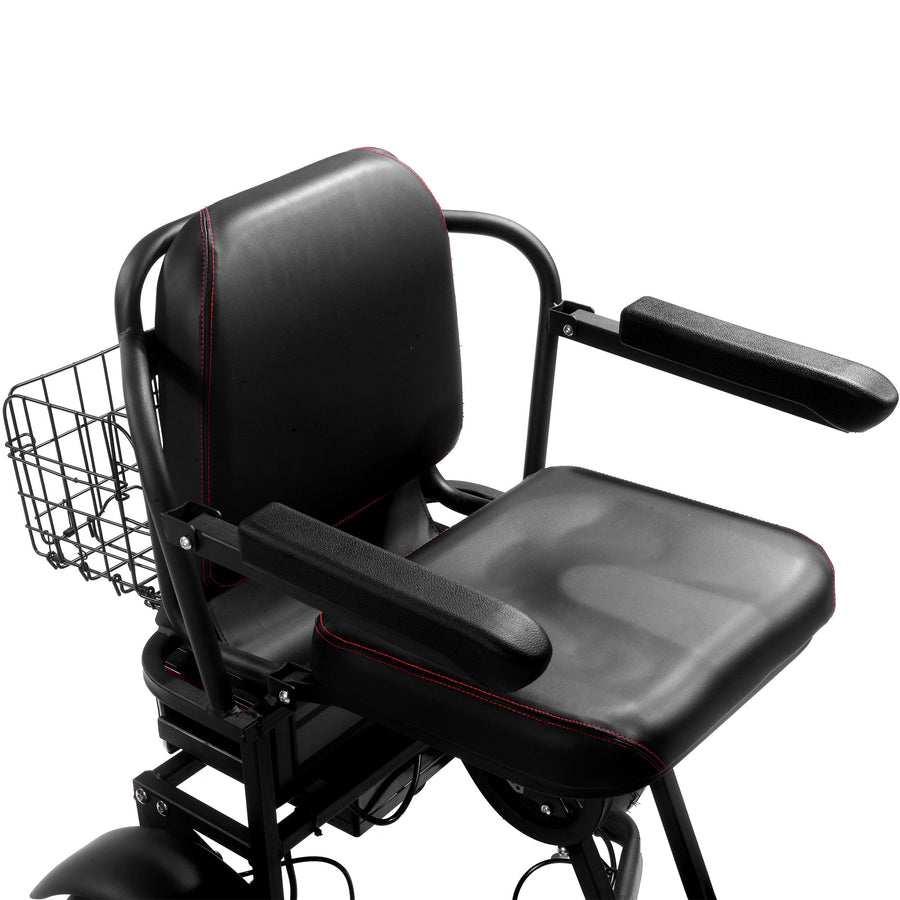 MotoTec Folding Mobility Electric Trike 48v 1000w Dual Motor Lithium Black – view 8