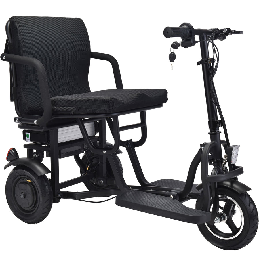 MotoTec Folding Mobility Electric Trike 48v 700w Dual Motor Lithium Black – view 2
