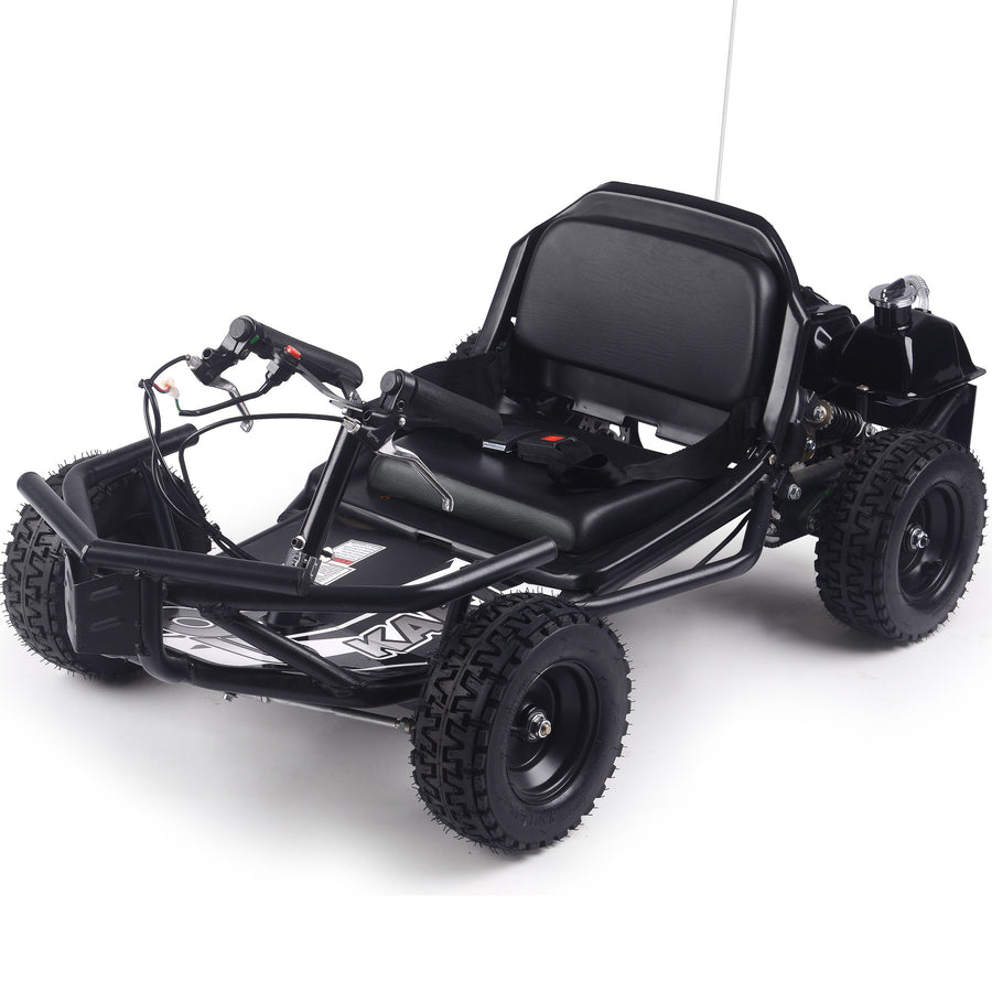 MotoTec Sandman Kids Gas Powered 52cc Go Kart Black