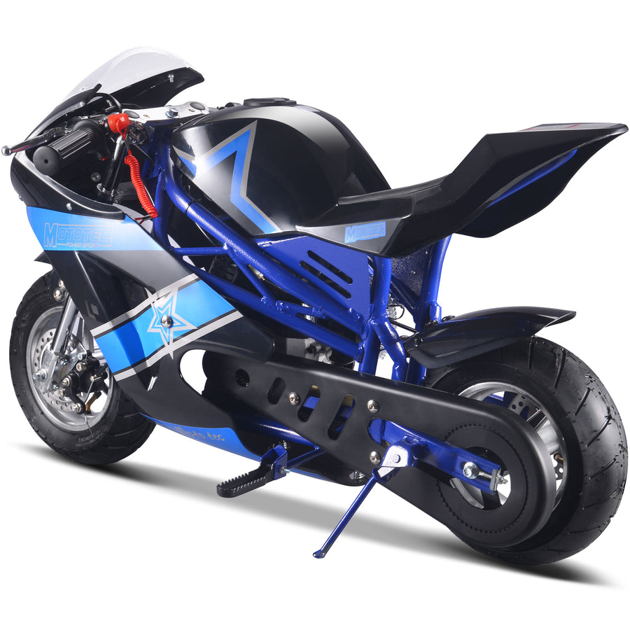 MotoTec Gas Pocket Bike GT 49cc 2-Stroke Blue – view 4