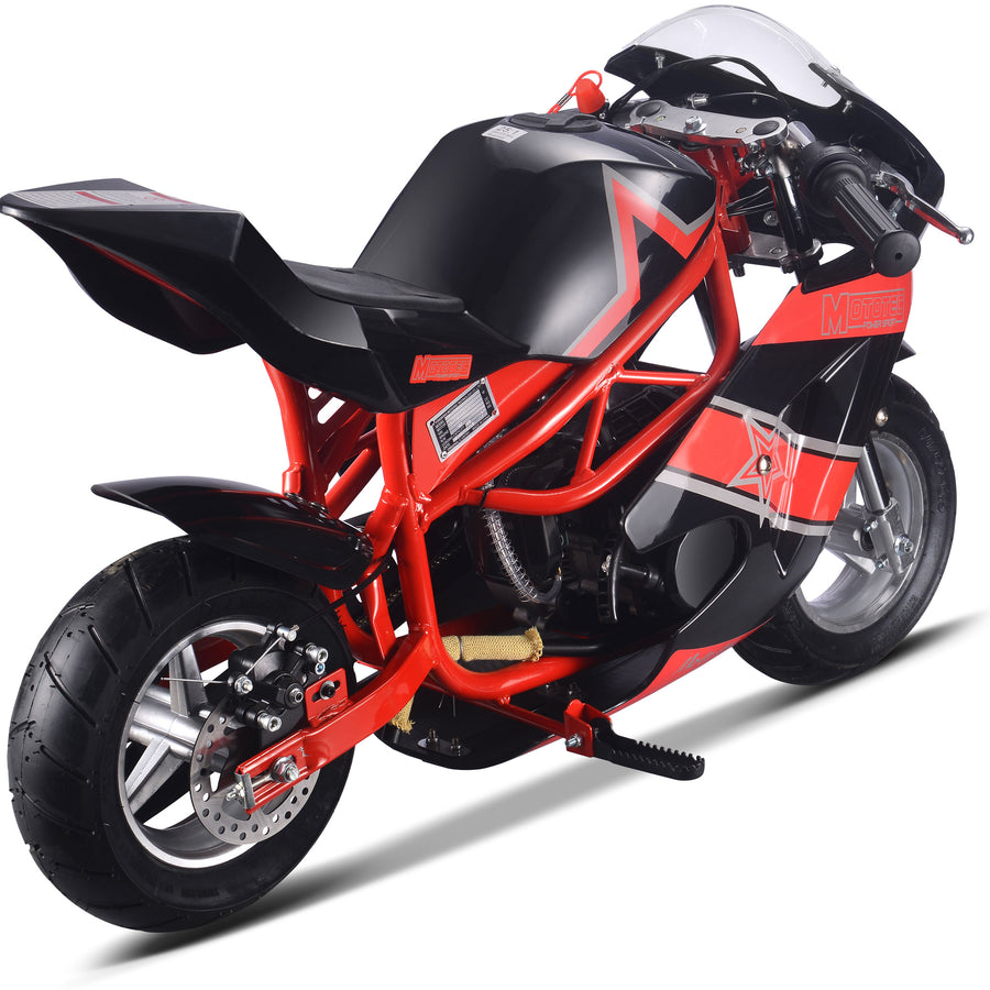 MotoTec Gas Pocket Bike GT 49cc 2-Stroke Red – view 3