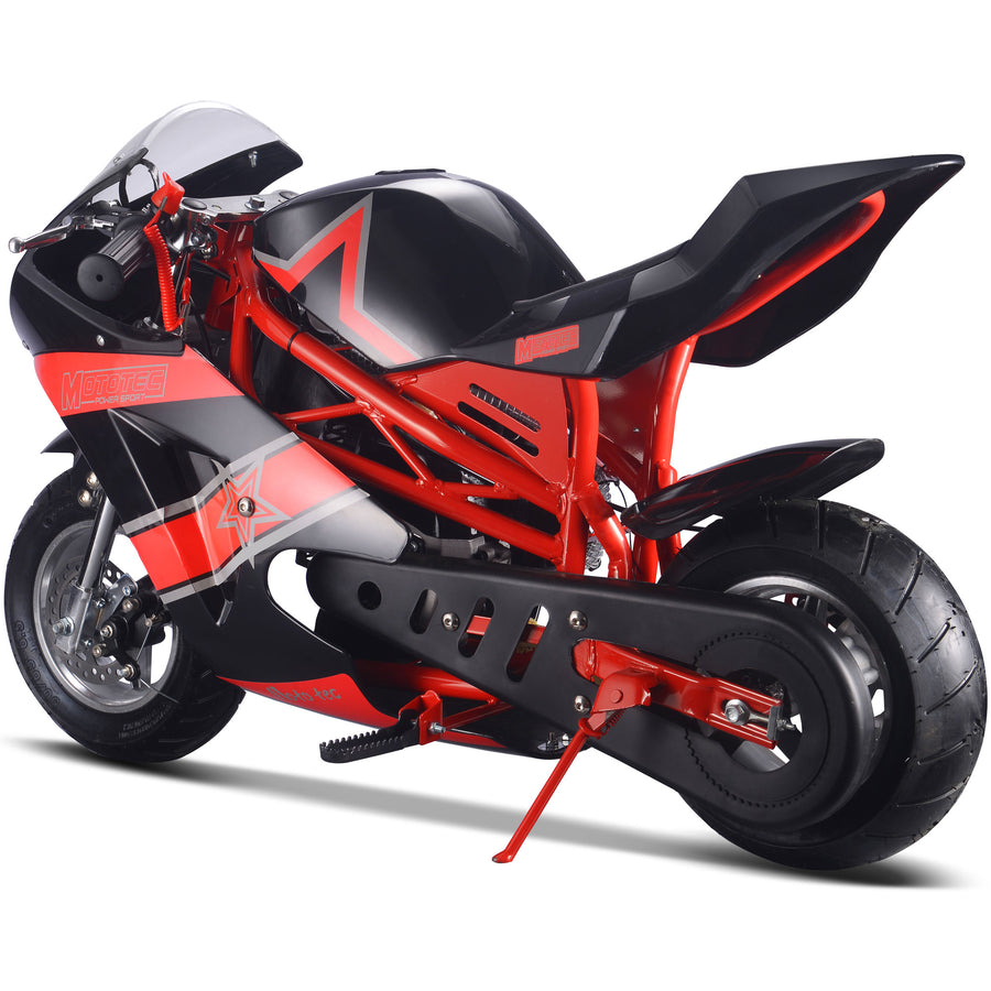 MotoTec Gas Pocket Bike GT 49cc 2-Stroke Red – view 4