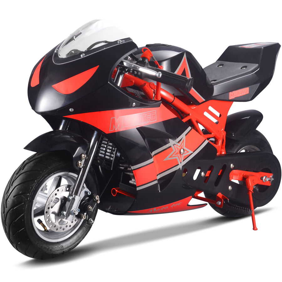 MotoTec Gas Pocket Bike GT 49cc 2-Stroke Red – view 6