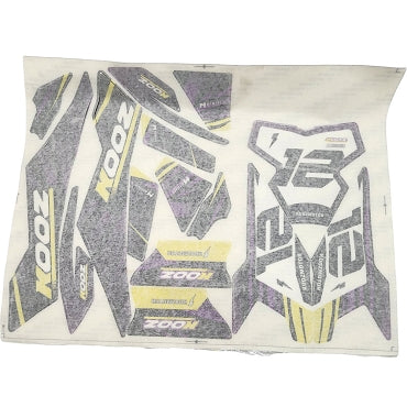 MotoTec 36v 300w (HP122e) Electric Dirt Bike - Sticker Kit Purple