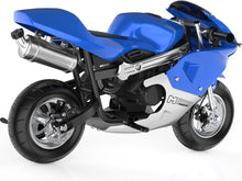 MotoTec Phantom Gas Pocket Bike 49cc 2-Stroke Blue – view 3
