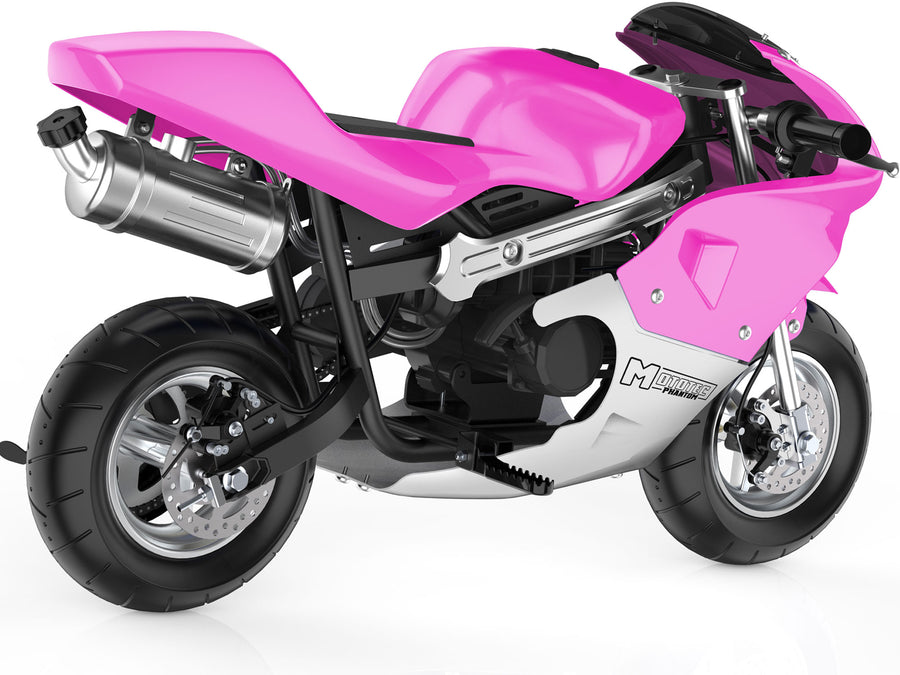 MotoTec Phantom Gas Pocket Bike 49cc 2-Stroke Pink – view 6