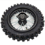MotoTec Pro 1000 Dirt Bike Full Rear Wheel 80/100-10 - MT-Dirt-Pro-1000-Rear-Rim-Tire