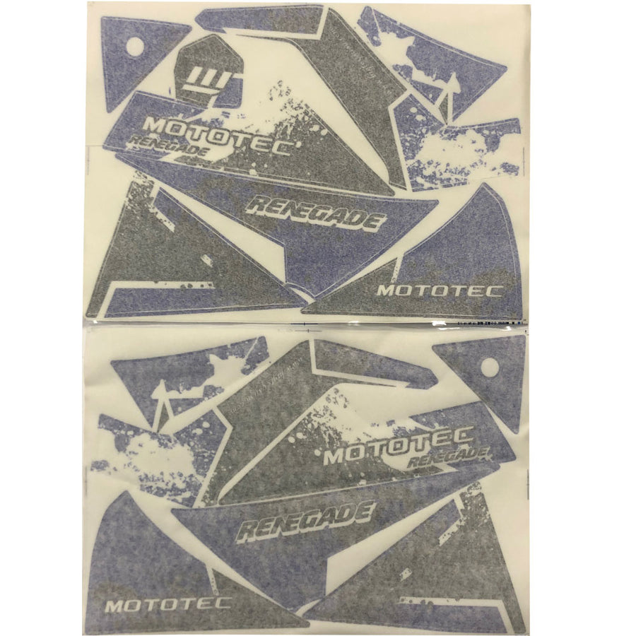 MotoTec Renegade Sticker Kit Blue - view 2