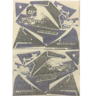 MotoTec Renegade Sticker Kit Blue