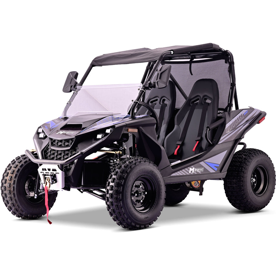 MotoTec Titan 200cc 4-Stroke Gas UTV Blue – view 2