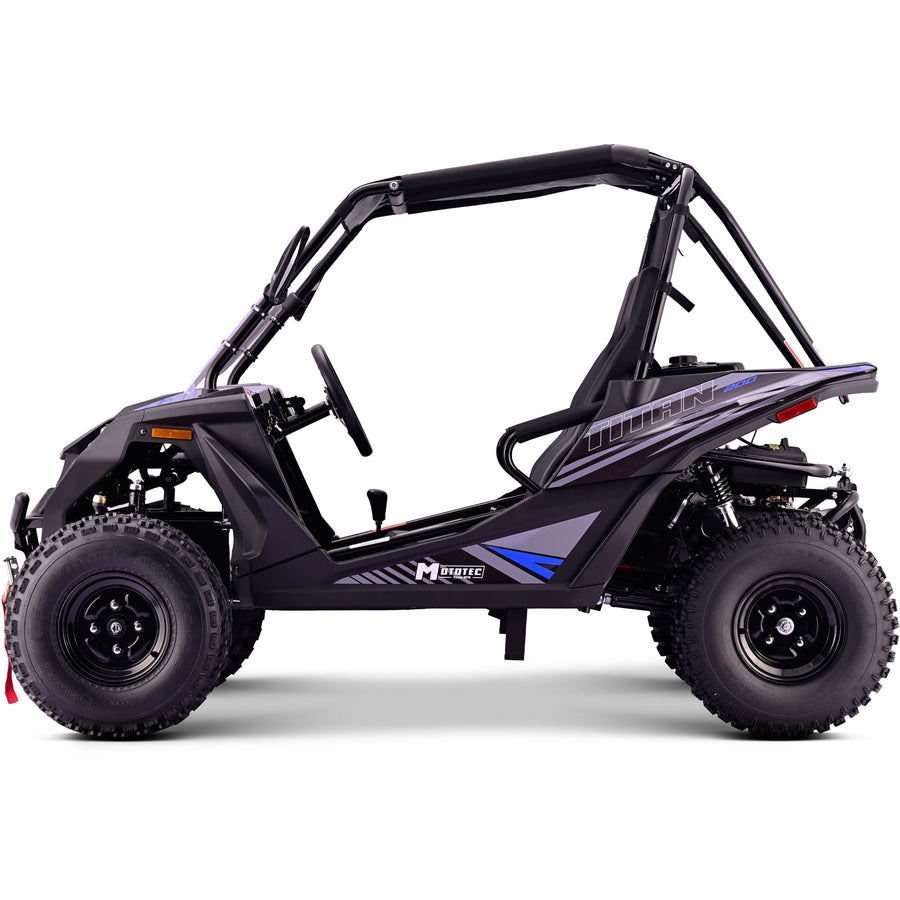 MotoTec Titan 200cc 4-Stroke Gas UTV Blue – view 7
