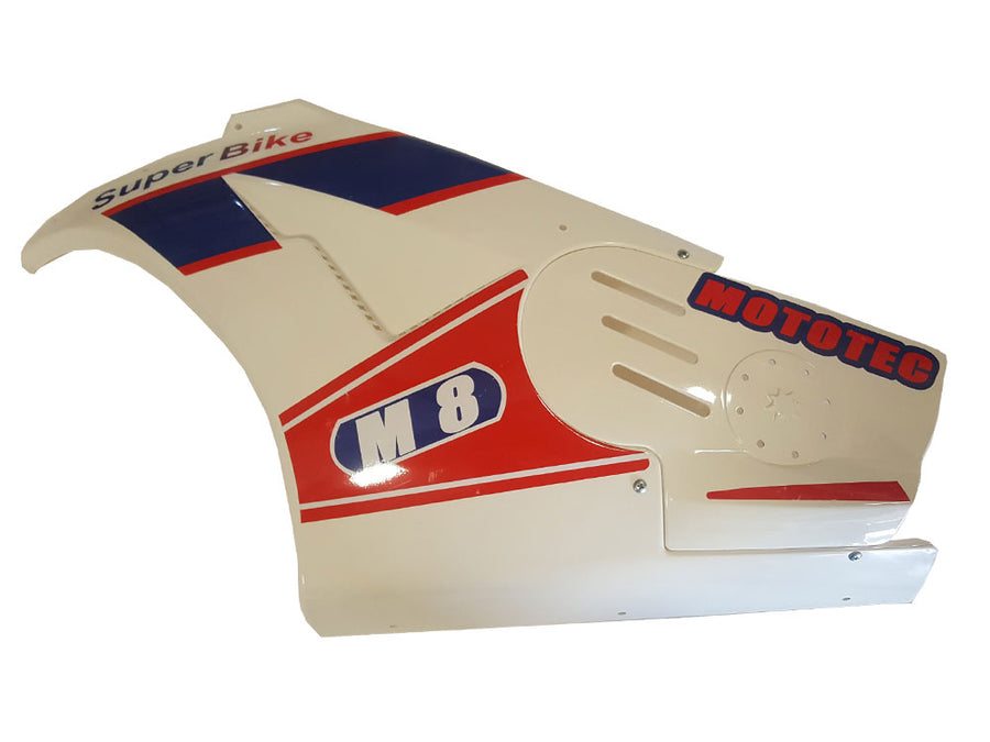 MotoTec Superbike - Left Fairing White - view 2